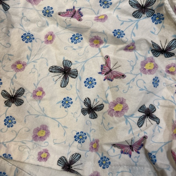 Butterfly and Floral Print Drawstring Shorts - Picture 2 of 3